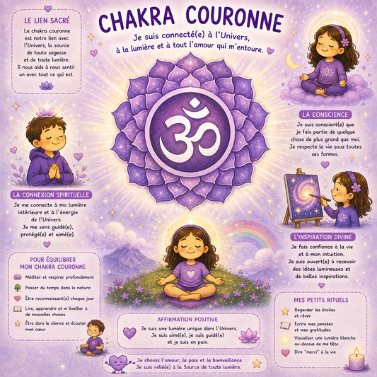 🔮 Tisane Sahasrara Chakra Couronne - Éveil spirituel, Sérénité & connexion à soi