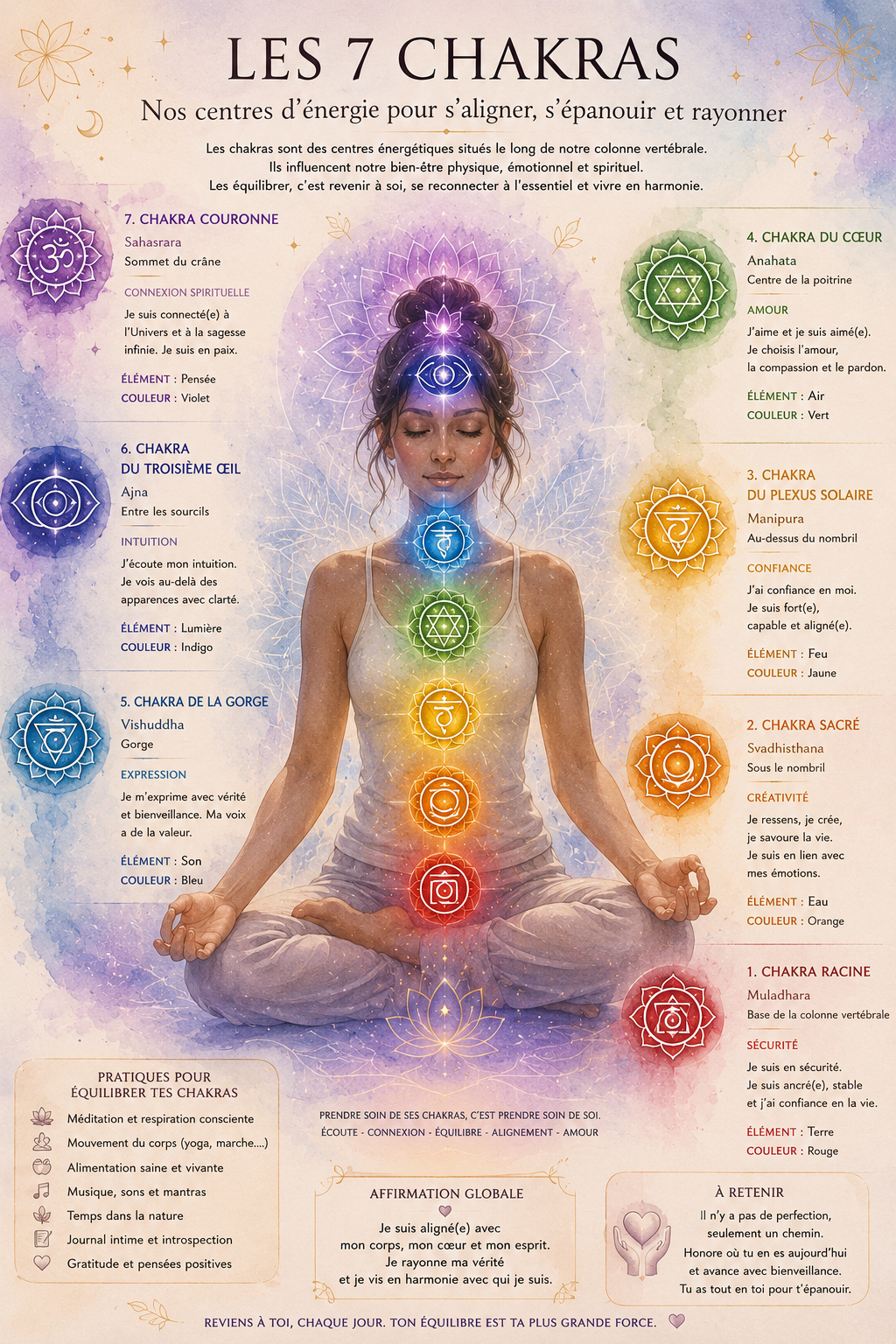 🌿 Tisanes "Les Grands Yogis" ❤️🧡💛💚💙💜🔮 - Harmonie et Énergie des 7 Chakras