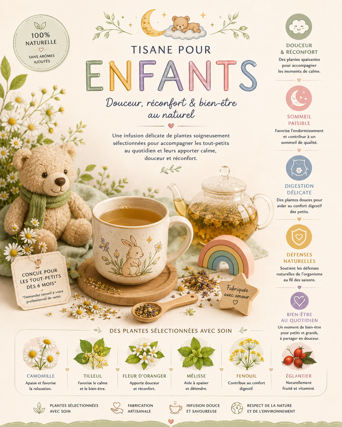 🌿 Infusions pour Enfants – Douceur & bien-être au naturel