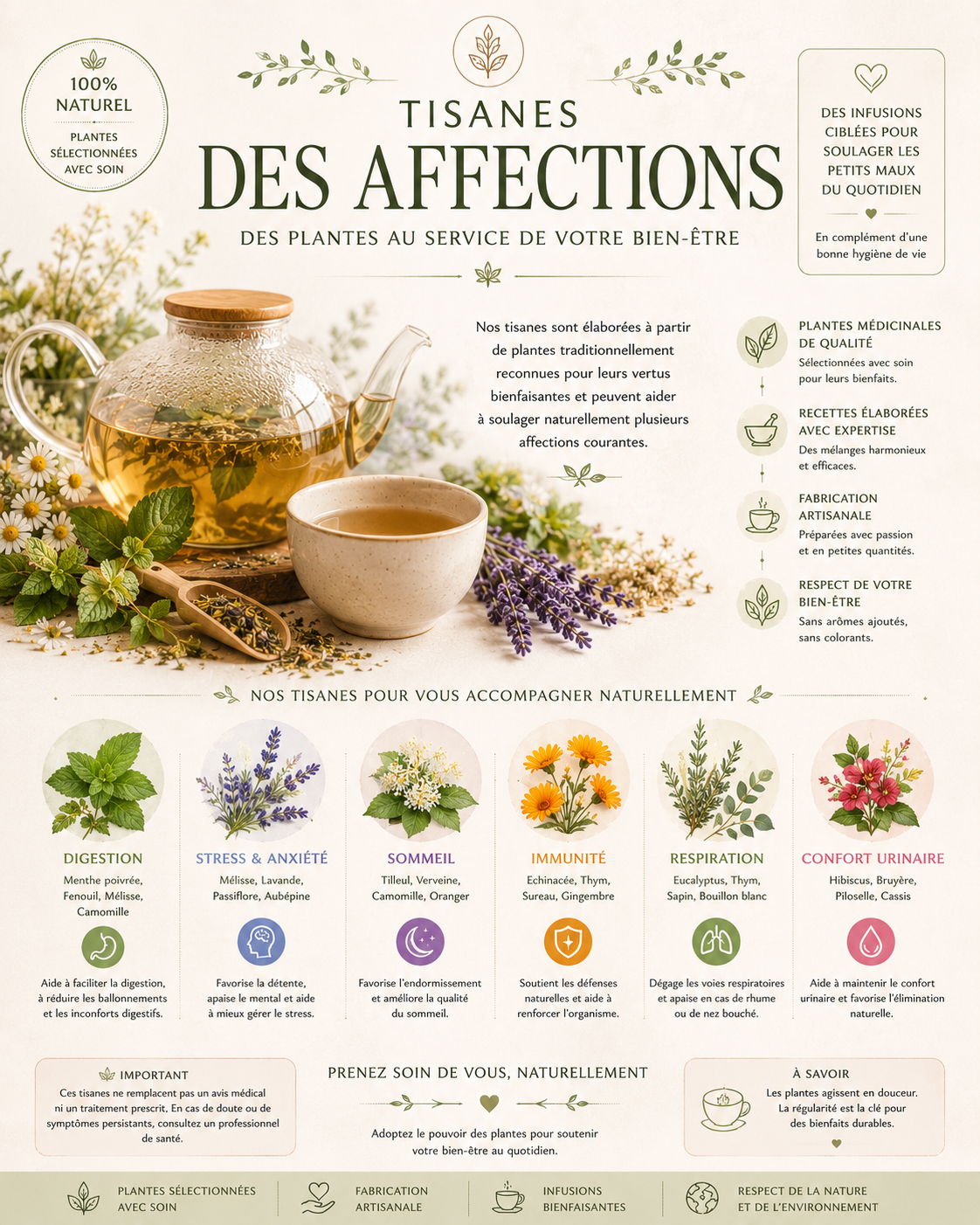 🌿 Tisanes des Affections – Confort & Équilibre au quotidien