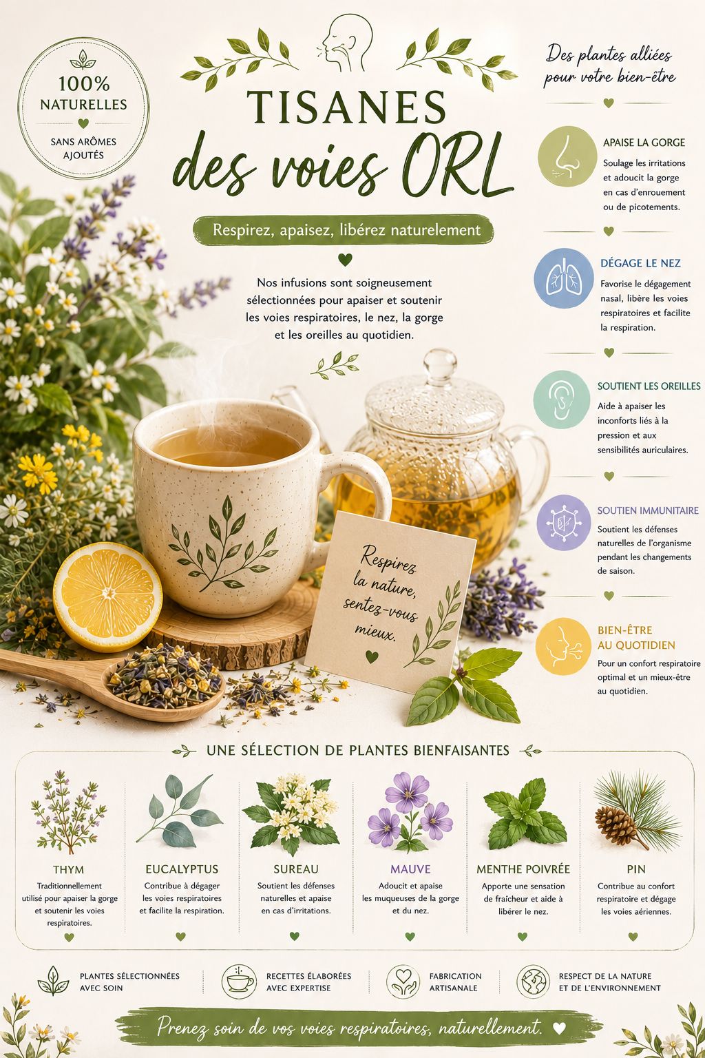 🌿 Tisanes des Voies Respiratoires – Confort respiratoire & saisonnier