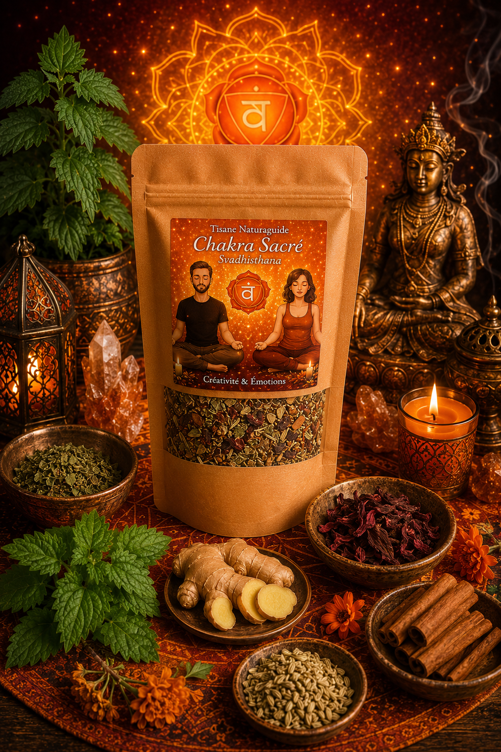 🧡 Tisane Svadhisthana Chakra Sacré - Créativité, émotions & Joie de vivre