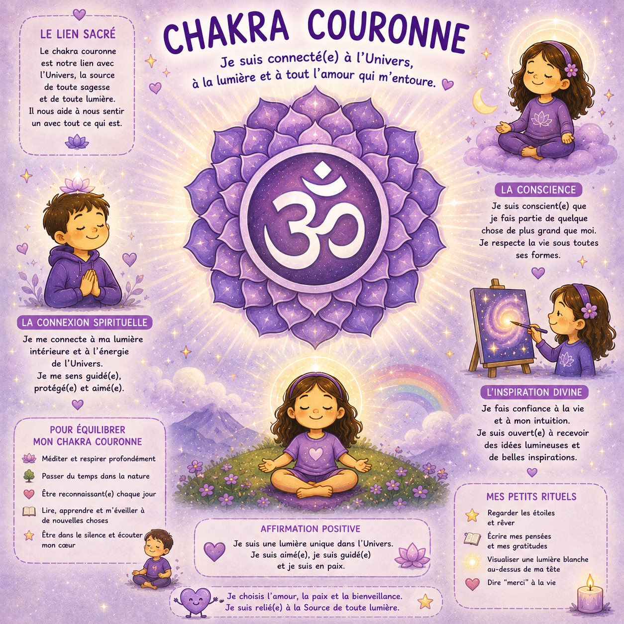 🔮 Tisane Sahasrara Chakra Couronne - Éveil spirituel, Sérénité & connexion à soi