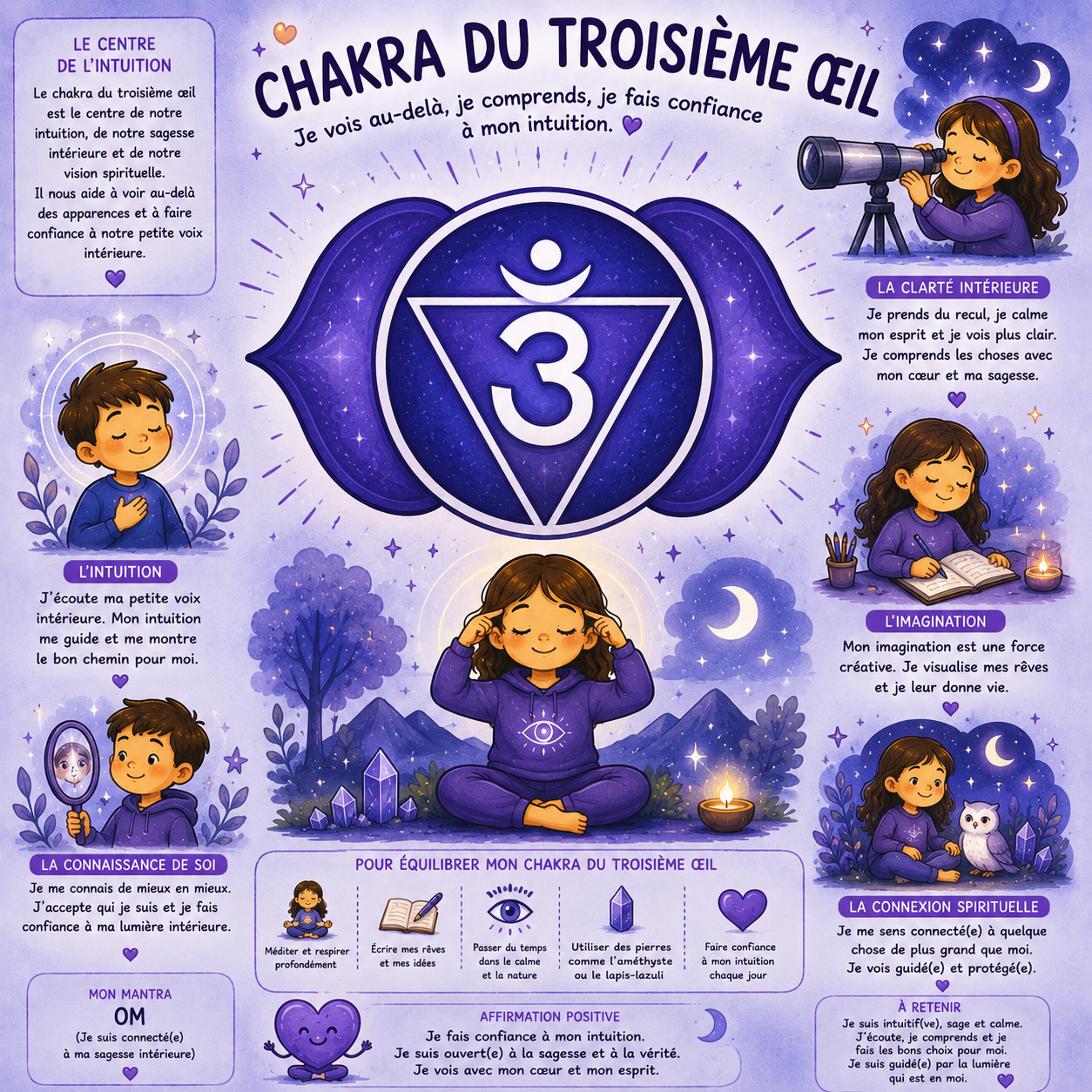 💜 Tisane Ajna Chakra du troisième oeil - Intuition, Clarté & Sagesse intérieure