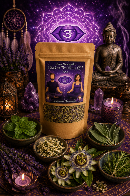💜 Tisane Ajna Chakra du troisième oeil - Intuition, Clarté mentale & Sagesse intérieure