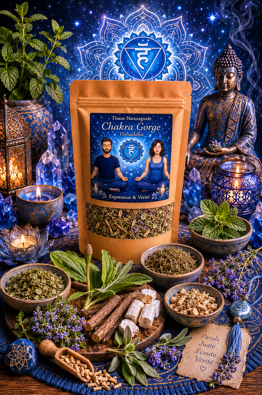 💙 Tisane Vishuddha Chakra de la gorge - Expression, communication & vérité intérieure