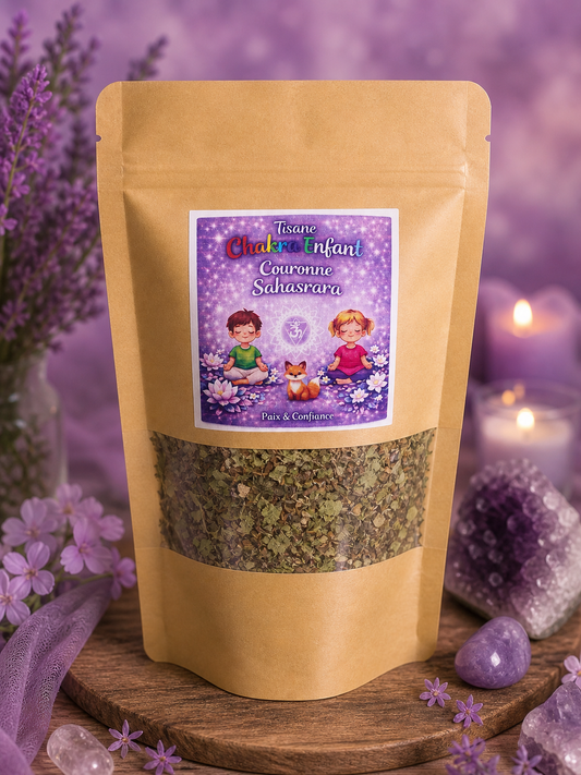 🔮 Tisane Sahasrara Chakra Couronne - Éveil spirituel, Sérénité & connexion à soi